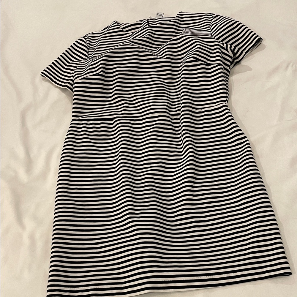 Old Navy Black and White Striped Mini Dress